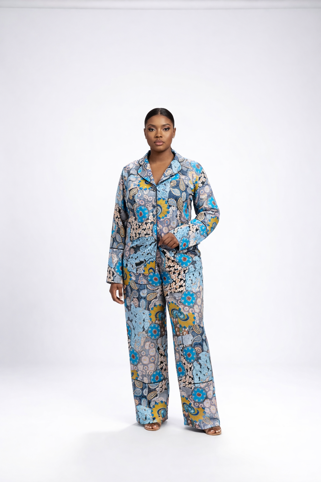 AMARA PATTERNED SILK SET - Image 2