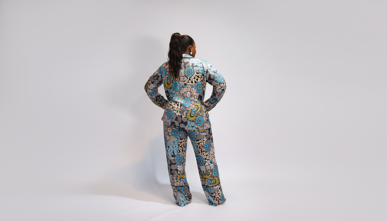 AMARA PATTERNED SILK SET - Image 3