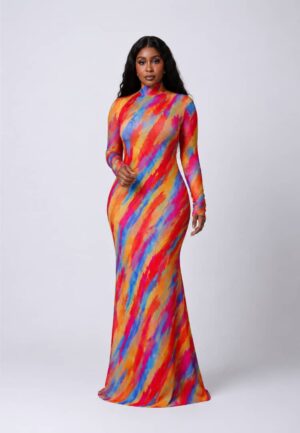 SOLEIL MESH DRESS (LONG SLEEVE)